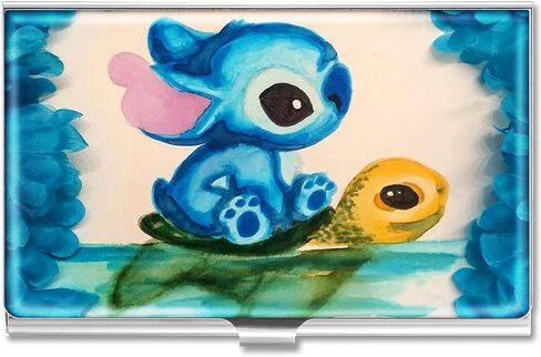 Akkya حافظة بطاقات العمل للنساء والرجال، رسوم متحركة معدنية لطيفة باللون الأزرق النحيف، محفظة بطاقات العمل، هدايا لطيفة لوكلاء العقارات in Kuwait