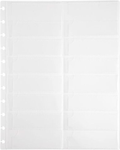 صفحات بطاقة عمل دفتر الملاحظات TUL® Discbound، حجم الرسالة، شفاف، 14 جيبًا في كل صفحة، حزمة من 3 صفحات in Kuwait