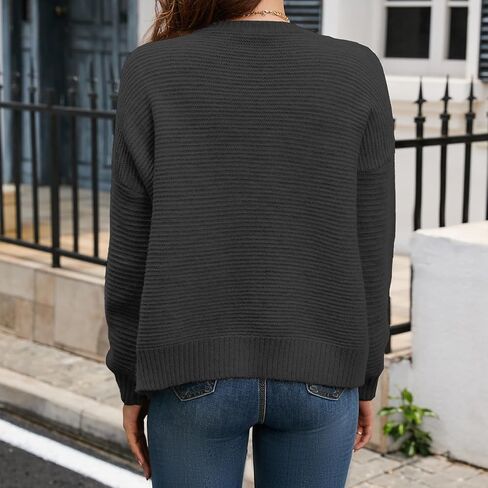 Pullocardi Women's Cardigan Sweaters Lightweight Long Sleeve Ribbed Knit Oversized Cardigans for Women V Neck with 3 Button in Saudi Arabia