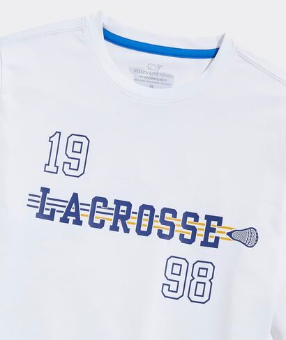 vineyard vines Boys' Lacrosse 1998 Long-Sleeve Harbor Performance Tee in Saudi Arabia