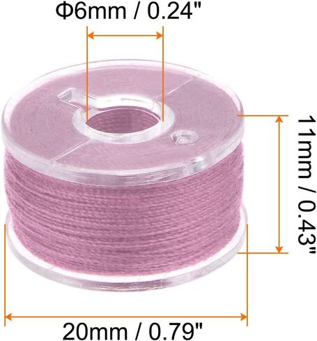 HARFINGTON Prewound Bobbin Thread Set of 10pcs with Storage Plastic Case for Embroidery and Sewing Machine, Pink Series in Saudi Arabia