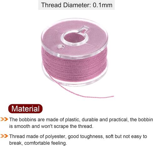 HARFINGTON Prewound Bobbin Thread Set of 10pcs with Storage Plastic Case for Embroidery and Sewing Machine, Pink Series in Saudi Arabia
