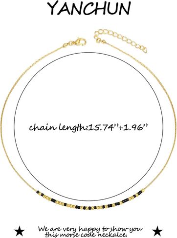 قلادة YANCHUN Morse Code للنساء والرجال الذين يحبون يصدقون قلادة رسالة ملهمة للفتيات المراهقات هدية لمجوهرات Badass الخاصة بها in Kuwait