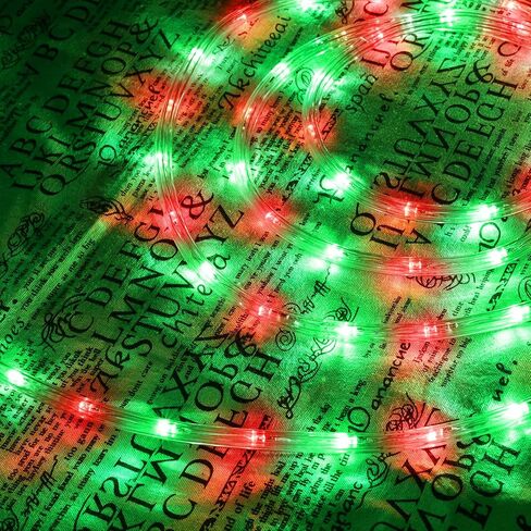 50ft LED Rope Lights Outdoor, 360 LED Connectable and Flexible Tube Lights with 8 Modes, Waterproof LED Rope Lighting for Garden Patio Pool Bedroom PartyIndoor Outdoor Christmas Decor (Red & Green) in Saudi Arabia