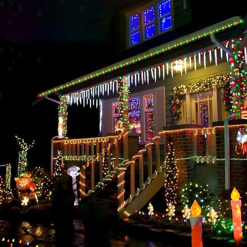 50ft LED Rope Lights Outdoor, 360 LED Connectable and Flexible Tube Lights with 8 Modes, Waterproof LED Rope Lighting for Garden Patio Pool Bedroom PartyIndoor Outdoor Christmas Decor (Red & Green) in Saudi Arabia