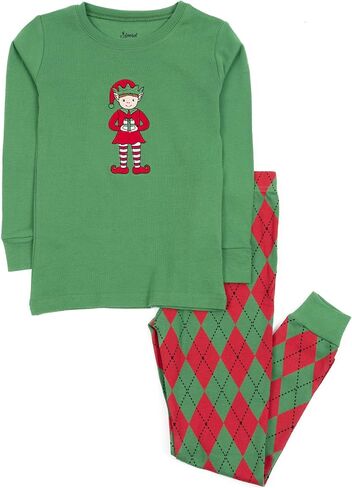 Leveret Kids & Toddler Boys Girls 2 Piece Pajamas 100% Cotton Rooster (Size 5 Years) in Saudi Arabia