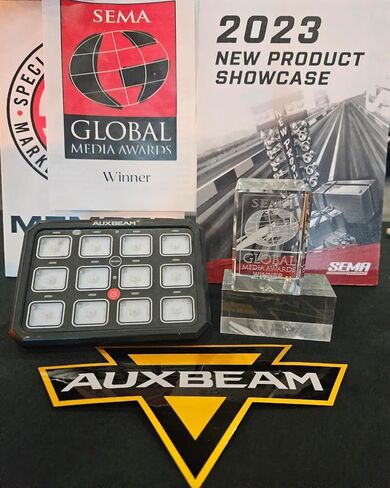 Auxbeam 12 Gang Switch Panel Bluetooth RGB AC-1200 with APP&Remote Control Toggle Momentary Pulsed Switch Pod Off Backlight for Truck Offroad UTV ATV Car Marine 12-24V Waterproof 2 Years Warranty in Saudi Arabia