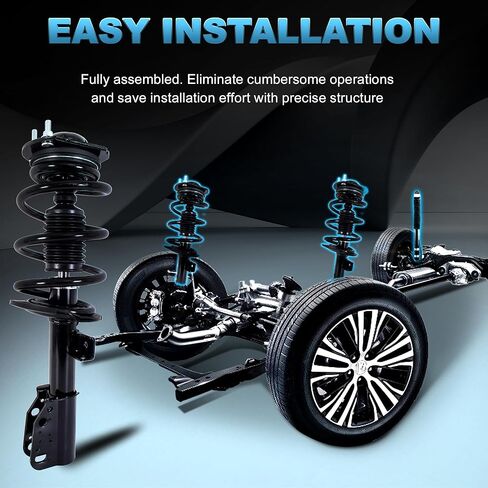 الدعامات الخلفية الأمامية وممتصات الصدمات مجموعة كاملة متوافقة مع 2008-2012 Buick Enclave 2007-2012 GMC Acadia 2009-2012 Chevy Travers w/Coil Spring 172518 (4 قطع) in Kuwait