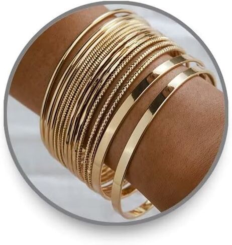 14 قطعة بوهو متعدد الإسورة سوار مجموعة الطبقات تكويم محكم الشرير مكتنزة خاتم هدايا مجوهرات أنيقة للنساء in Kuwait