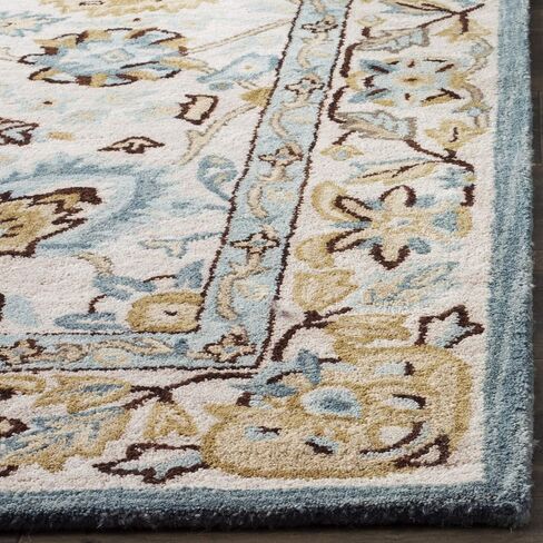 مجموعة SAFAVIEH العتيقة 2'3" x 8' طاووس / أزرق AT812B سجادة عداء مصنوعة يدويًا من الصوف الشرقي الفاخر in Saudi Arabia