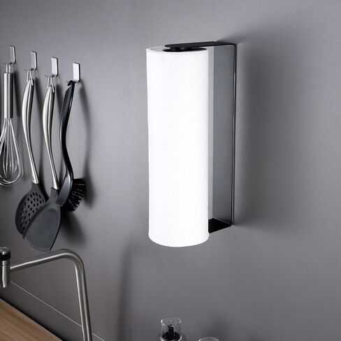 ZUNTO Paper Towel Holder Under Cabinet Self Adhesive Paper Towel Rack (No Drilling), Stainless Steel Wall Mount Paper Towel Holder, Rustproof, Easy Tear in Saudi Arabia