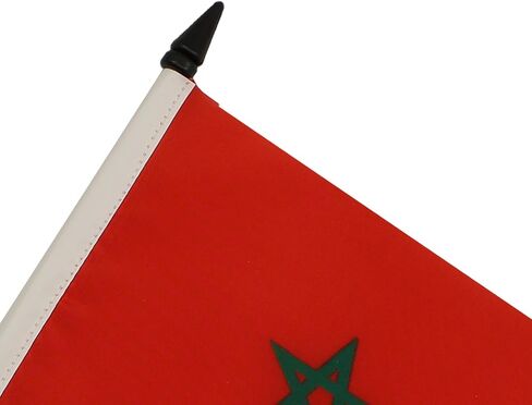 علم طاولة بنين من AZ FLAG مقاس 10.16 سم × 15.24 سم - علم مكتب بنين مقاس 15 × 10 سم - عصا وقاعدة بلاستيكية سوداء in Kuwait