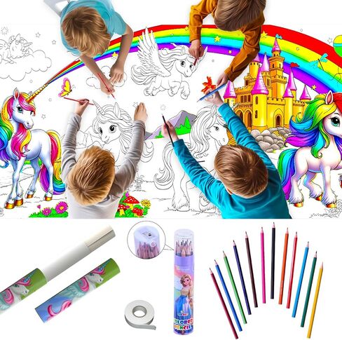craftndraw Giant Coloring Poster for Kids - 30" X 72" Coloring Table Cloth for Kids and Coloring Pencils, No Creases Coloring Paper Roll, Great Kids Fall Activities Large Coloring Sheets - Superhero in Saudi Arabia