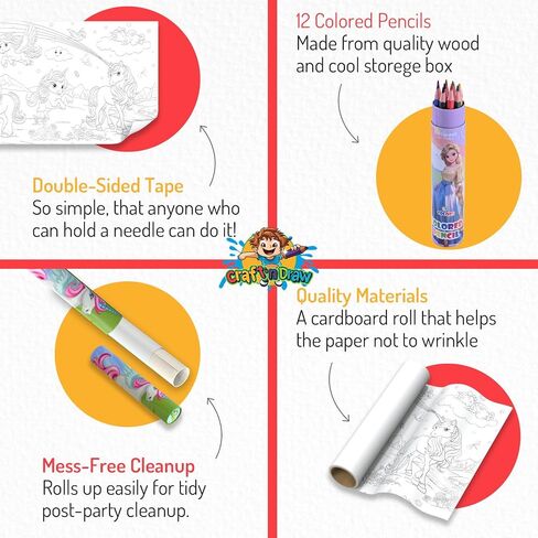 craftndraw Giant Coloring Poster for Kids - 30" X 72" Coloring Table Cloth for Kids and Coloring Pencils, No Creases Coloring Paper Roll, Great Kids Fall Activities Large Coloring Sheets - Superhero in Saudi Arabia