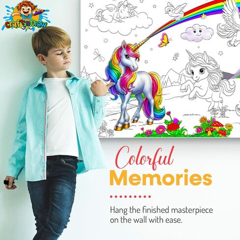 craftndraw Giant Coloring Poster for Kids - 30" X 72" Coloring Table Cloth for Kids and Coloring Pencils, No Creases Coloring Paper Roll, Great Kids Fall Activities Large Coloring Sheets - Superhero in Saudi Arabia