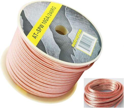 Audiotek - AT-SPW10GA/25RG - Car Vehicle 10 Gauge Speaker Wire - 25 Feet Regular in Kuwait
