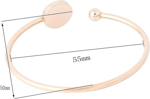 5pcs Fit 12mm Cabochon Bangle Bracelet Bezel Setting Trays Stainless Steel Adjustable Cuff Bracelets Blanks for Jewelry Making Supplies in Saudi Arabia