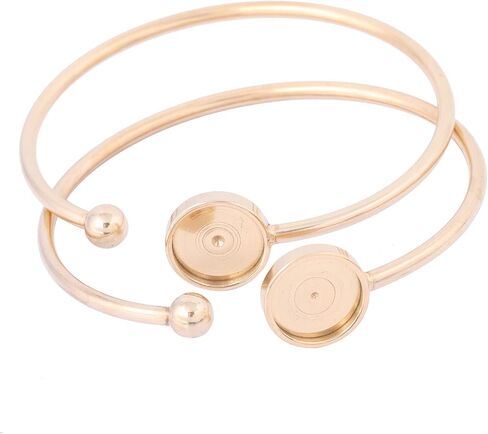 5pcs Fit 12mm Cabochon Bangle Bracelet Bezel Setting Trays Stainless Steel Adjustable Cuff Bracelets Blanks for Jewelry Making Supplies in Saudi Arabia