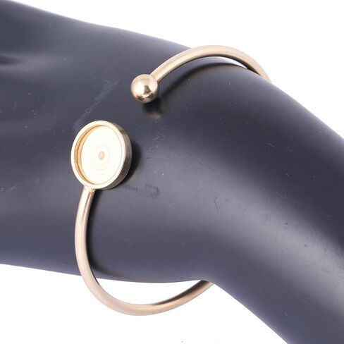 5pcs Fit 12mm Cabochon Bangle Bracelet Bezel Setting Trays Stainless Steel Adjustable Cuff Bracelets Blanks for Jewelry Making Supplies in Saudi Arabia