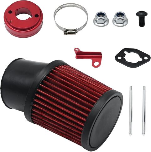 Air Filter Intake Kit Suitable for 6.5HP Go-Karts and Mini Bikes Red High Performance Air Filter Adapter Kit Replacement for Honda Clone GX160 GX200 Go Kart Predator 212cc Engine in Saudi Arabia