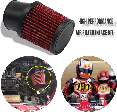 Air Filter Intake Kit Suitable for 6.5HP Go-Karts and Mini Bikes Red High Performance Air Filter Adapter Kit Replacement for Honda Clone GX160 GX200 Go Kart Predator 212cc Engine in Saudi Arabia