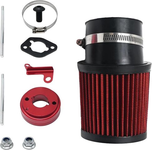 Air Filter Intake Kit Suitable for 6.5HP Go-Karts and Mini Bikes Red High Performance Air Filter Adapter Kit Replacement for Honda Clone GX160 GX200 Go Kart Predator 212cc Engine in Saudi Arabia