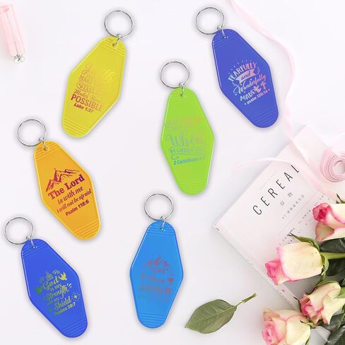 UV DTF Transfer Stickers: 8 Pcs Bible Verse UV DTF Transfer Decals for Motel Hotel Keychain, Inspirational Quotes Transfers Sticker for Glass, Small Crafts, Gifts for Friends Teachers in Saudi Arabia
