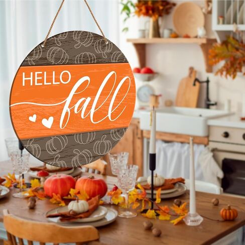 Fall Sign for Front Door Porch Fall Home Living Room Maple Leaves Decor Farmhouse Harvest Thanksgiving Sign Autumn Wooden Hanging Sign Wall Decorations, Happy Fall in Saudi Arabia