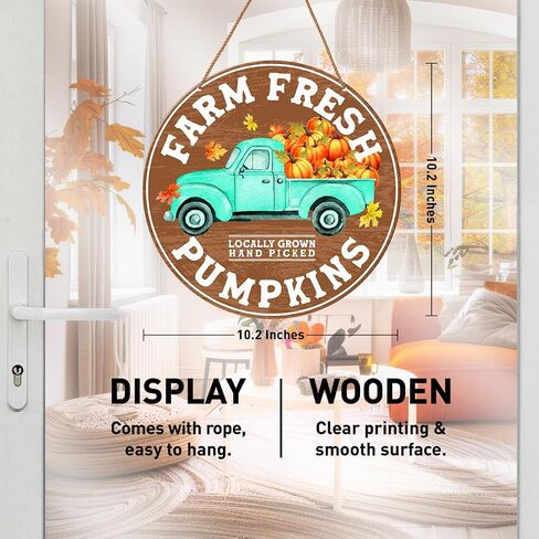 Fall Sign for Front Door Porch Fall Home Living Room Maple Leaves Decor Farmhouse Harvest Thanksgiving Sign Autumn Wooden Hanging Sign Wall Decorations, Happy Fall in Saudi Arabia