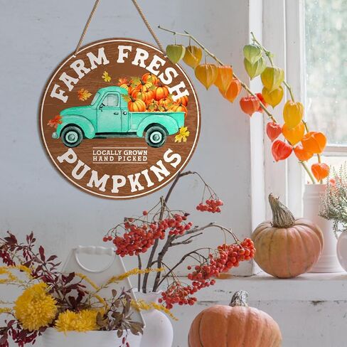 Fall Sign for Front Door Porch Fall Home Living Room Maple Leaves Decor Farmhouse Harvest Thanksgiving Sign Autumn Wooden Hanging Sign Wall Decorations, Happy Fall in Saudi Arabia