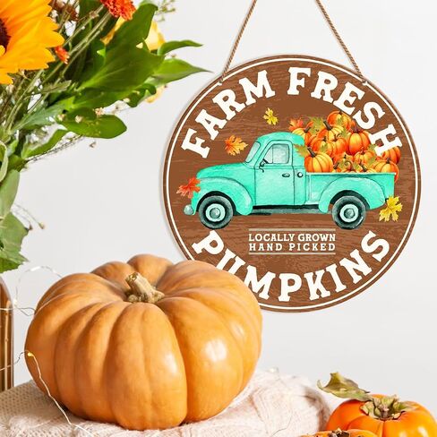 Fall Sign for Front Door Porch Fall Home Living Room Maple Leaves Decor Farmhouse Harvest Thanksgiving Sign Autumn Wooden Hanging Sign Wall Decorations, Happy Fall in Saudi Arabia