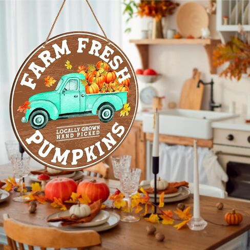 Fall Sign for Front Door Porch Fall Home Living Room Maple Leaves Decor Farmhouse Harvest Thanksgiving Sign Autumn Wooden Hanging Sign Wall Decorations, Happy Fall in Saudi Arabia