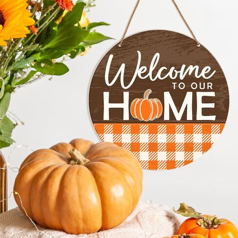 لافتة سقوط للباب الأمامي، شرفة الخريف، غرفة المعيشة المنزلية، أوراق القيقب، ديكور المزرعة، حصاد عيد الشكر، علامة الخريف الخشبية المعلقة لتزيين الحائط، سقوط سعيد in Kuwait
