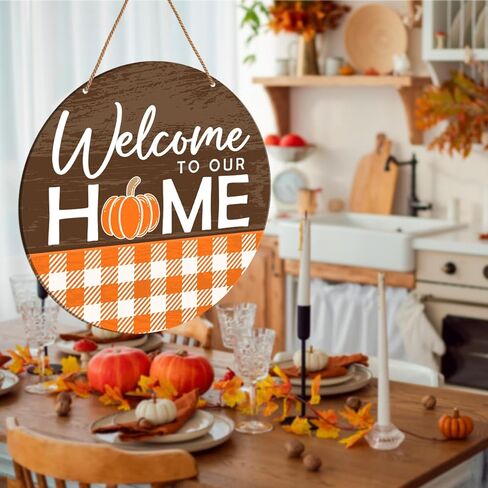 لافتة سقوط للباب الأمامي، شرفة الخريف، غرفة المعيشة المنزلية، أوراق القيقب، ديكور المزرعة، حصاد عيد الشكر، علامة الخريف الخشبية المعلقة لتزيين الحائط، سقوط سعيد in Kuwait