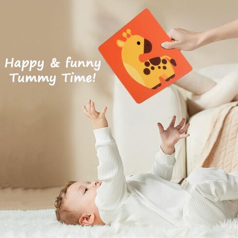 Colorful Baby Visual Stimulus Flashcards 40 PCS High Contrast Educational Picture Card Tummy Time Baby Cards Montessori Sensory Cards Newborn Brain Visual Stimulation Cards Set for Newborn Infant Gift in Kuwait