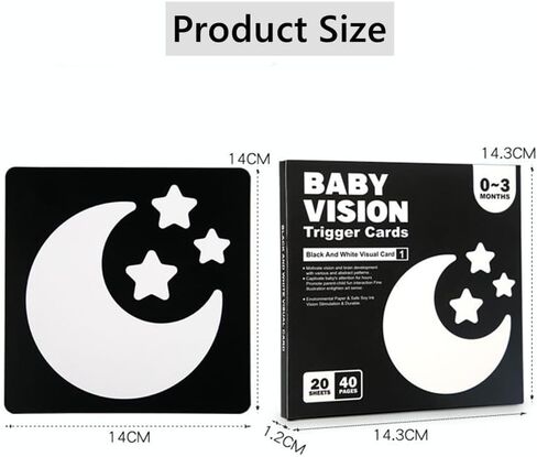 Colorful Baby Visual Stimulus Flashcards 40 PCS High Contrast Educational Picture Card Tummy Time Baby Cards Montessori Sensory Cards Newborn Brain Visual Stimulation Cards Set for Newborn Infant Gift in Kuwait