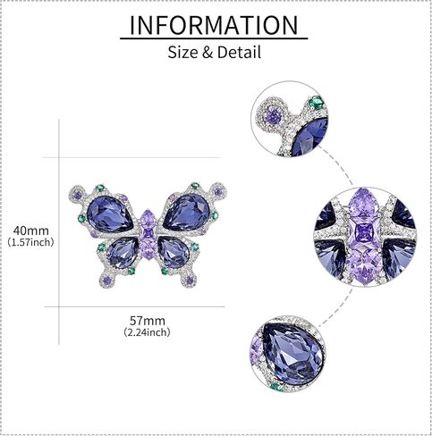 Butterfly Brooches for Women Gold-Plated Butterfly Pearl Brooch Lapel Pin Rhinestone Animals Brooch Jewelry for Mom Wife in Saudi Arabia