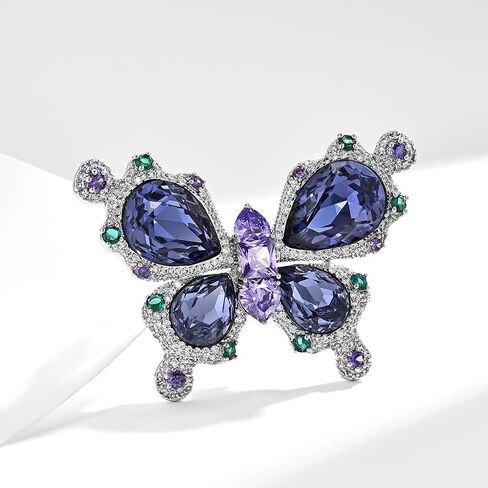 Butterfly Brooches for Women Gold-Plated Butterfly Pearl Brooch Lapel Pin Rhinestone Animals Brooch Jewelry for Mom Wife in Saudi Arabia