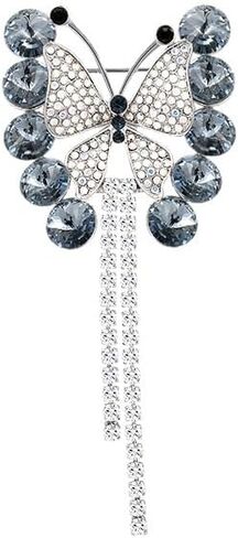 Butterfly Brooches for Women Gold-Plated Butterfly Pearl Brooch Lapel Pin Rhinestone Animals Brooch Jewelry for Mom Wife in Saudi Arabia