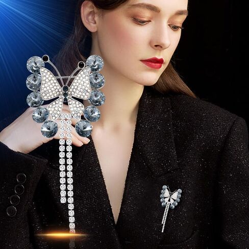Butterfly Brooches for Women Gold-Plated Butterfly Pearl Brooch Lapel Pin Rhinestone Animals Brooch Jewelry for Mom Wife in Saudi Arabia