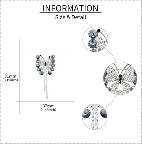 Butterfly Brooches for Women Gold-Plated Butterfly Pearl Brooch Lapel Pin Rhinestone Animals Brooch Jewelry for Mom Wife in Saudi Arabia