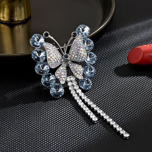 Butterfly Brooches for Women Gold-Plated Butterfly Pearl Brooch Lapel Pin Rhinestone Animals Brooch Jewelry for Mom Wife in Saudi Arabia