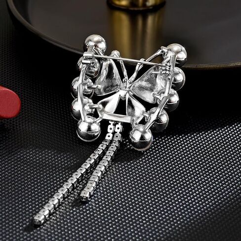 Butterfly Brooches for Women Gold-Plated Butterfly Pearl Brooch Lapel Pin Rhinestone Animals Brooch Jewelry for Mom Wife in Saudi Arabia