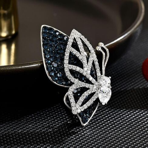Butterfly Brooches for Women Gold-Plated Butterfly Pearl Brooch Lapel Pin Rhinestone Animals Brooch Jewelry for Mom Wife in Saudi Arabia