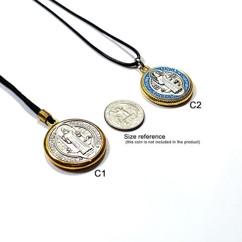 Car Ornaments Rearview Mirror Pendant Saint Benedict Medal Catholic Gift (C1) in Kuwait