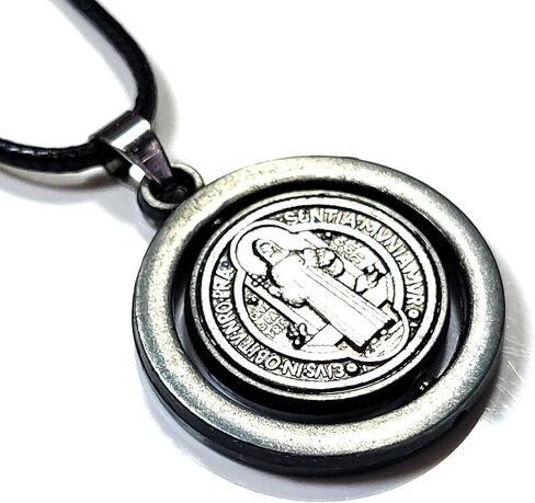 Car Ornaments Rearview Mirror Pendant Saint Benedict Medal Catholic Gift (C1) in Kuwait