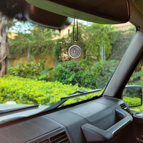 Car Ornaments Rearview Mirror Pendant Saint Benedict Medal Catholic Gift (C1) in Kuwait