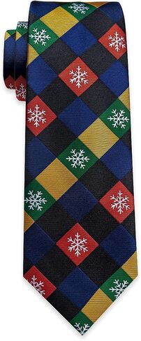 Festival Christmas Ties for Men Silk Printed Necktie with Gift Box in Saudi Arabia