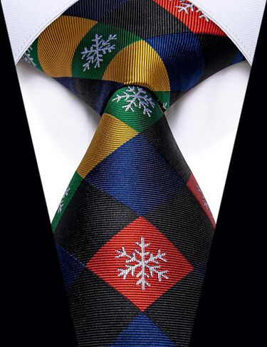 Festival Christmas Ties for Men Silk Printed Necktie with Gift Box in Saudi Arabia