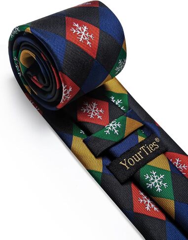 Festival Christmas Ties for Men Silk Printed Necktie with Gift Box in Saudi Arabia